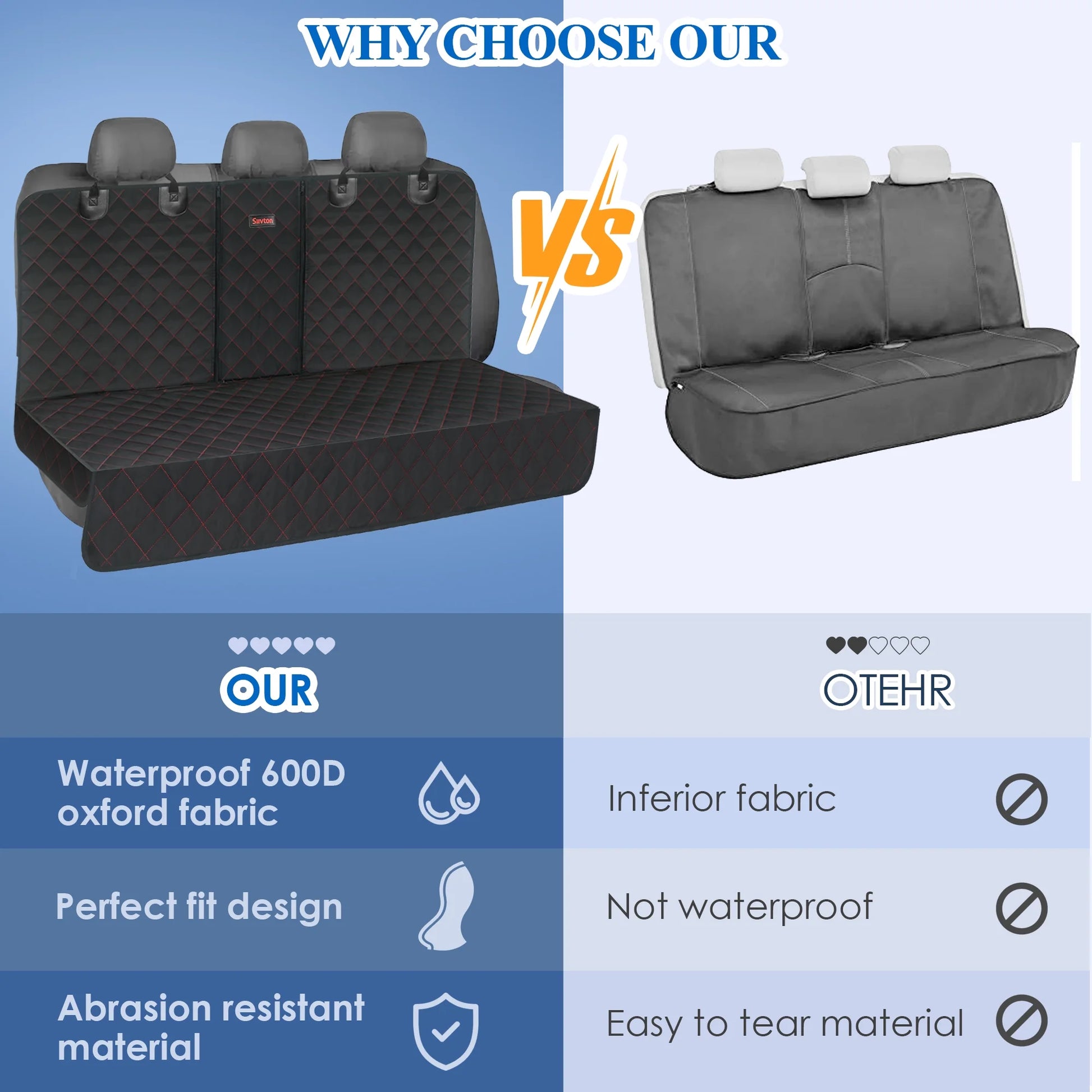 Waterproof Dog Car Seat Cover – Protect Your Back Seat From Mud & Fur