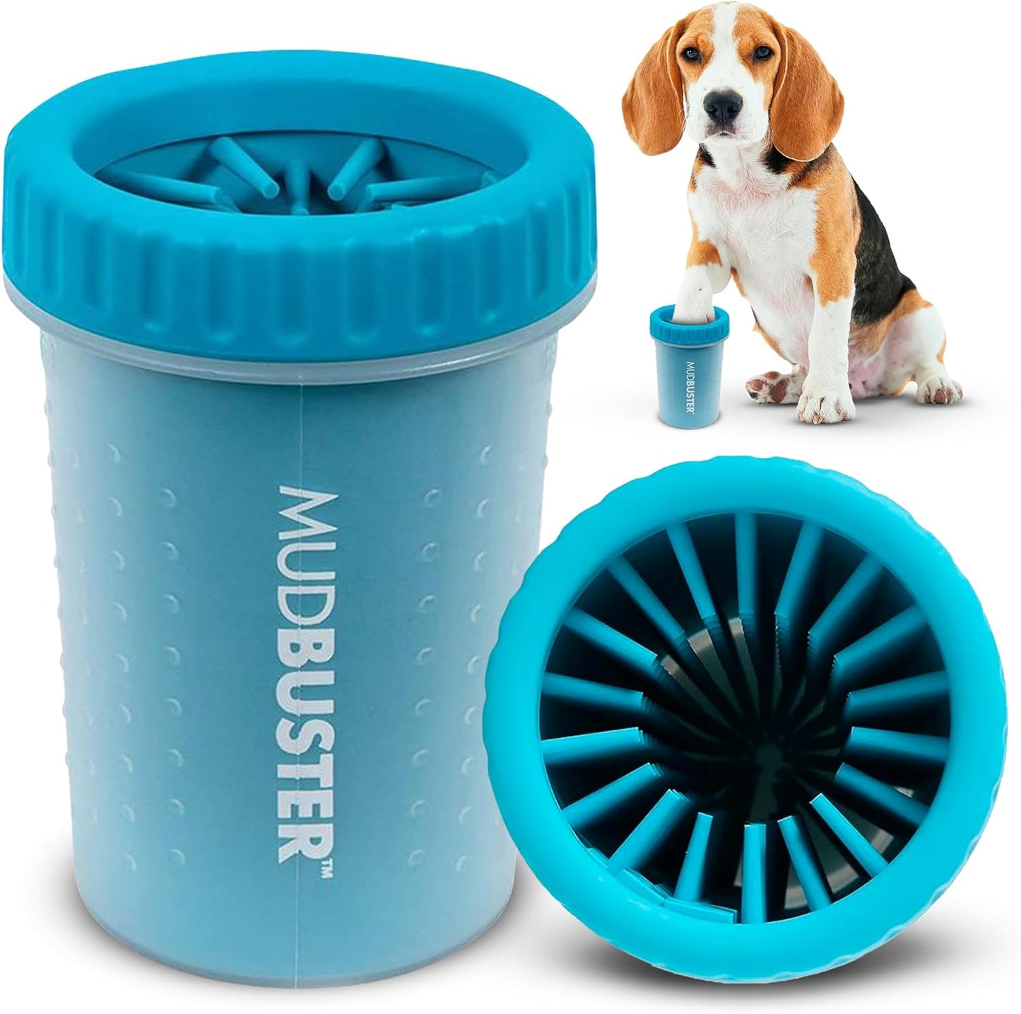 Mudbuster Portable Dog Paw Cleaner - Premium Quality, Blue, Small Size for Pet Supplies and Accessories