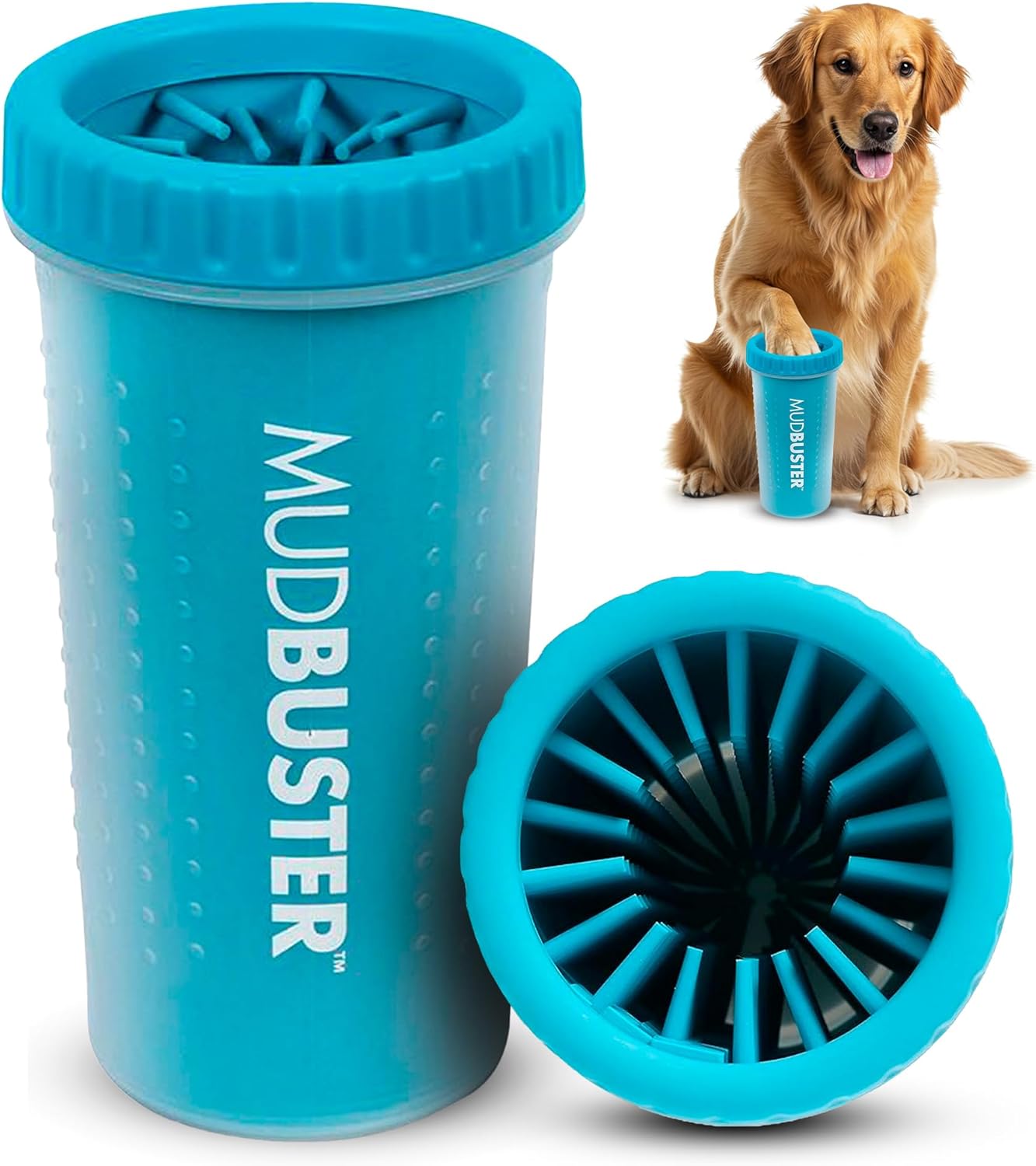 Mudbuster Portable Dog Paw Cleaner - Premium Quality, Blue, Small Size for Pet Supplies and Accessories