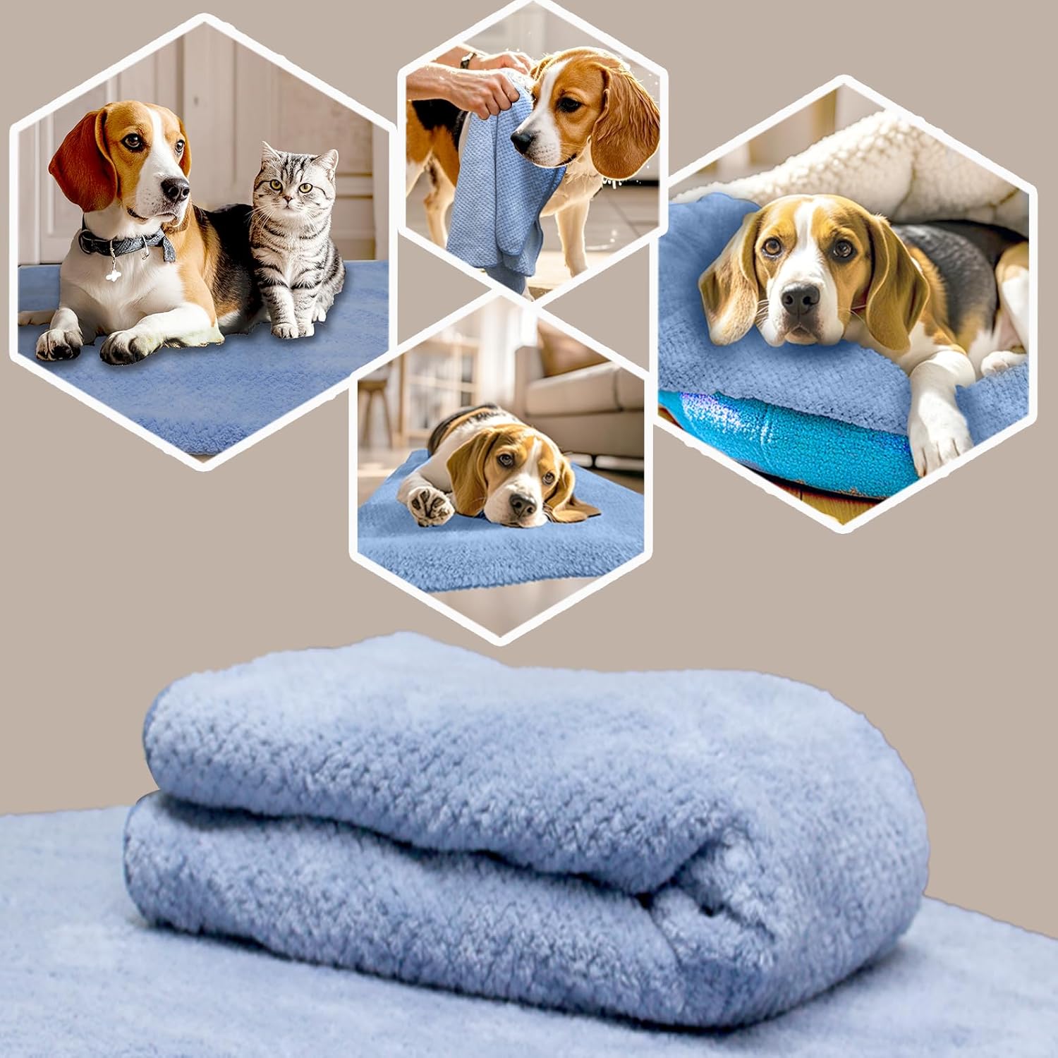 Super Absorbent Dog Paw Drying Towel – Quick Dry Microfiber Pet Towel
