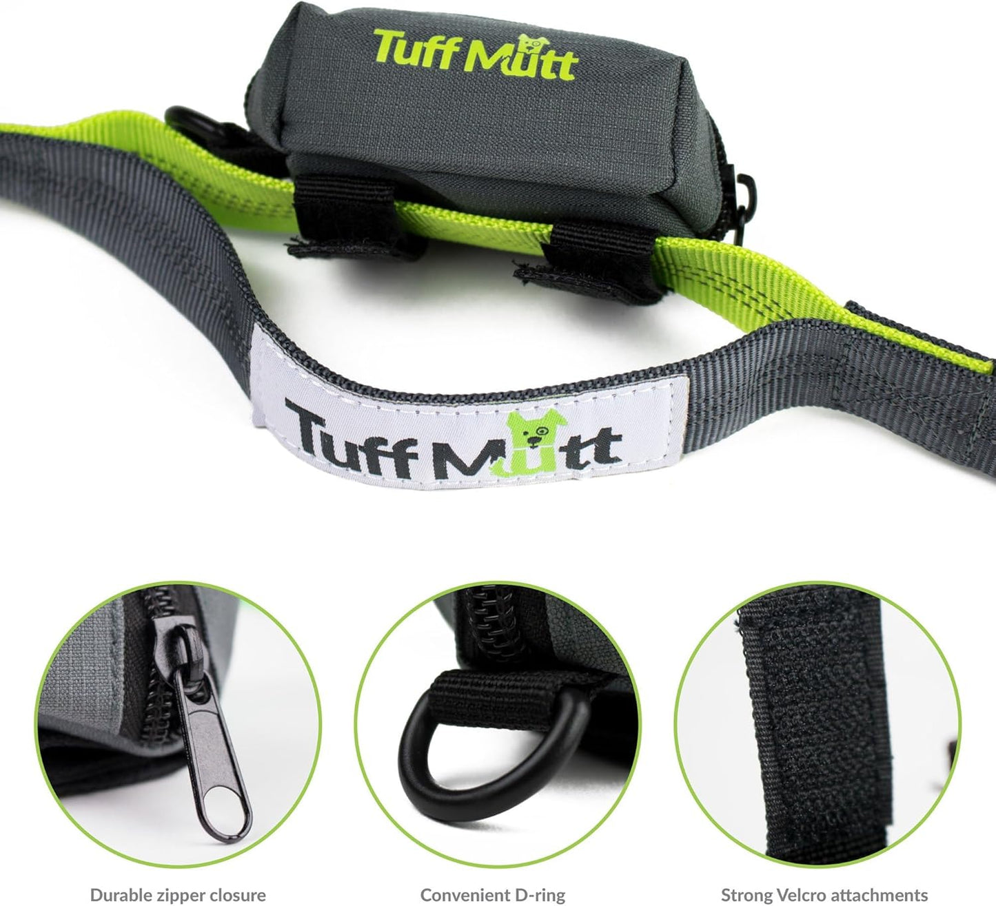 Dog Poop Bag Holder – Durable Leash Attachment with Zipper & Starter Bags