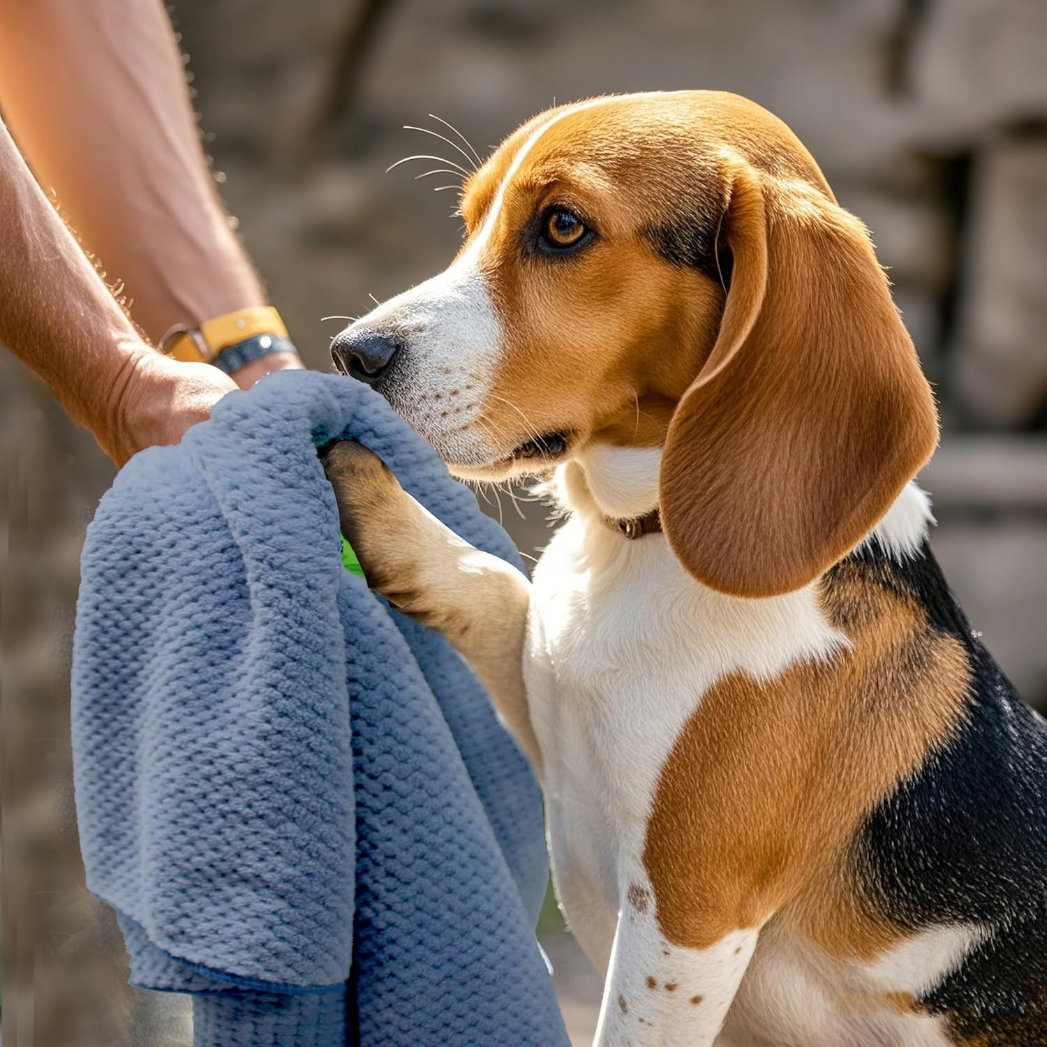 Super Absorbent Dog Paw Drying Towel – Quick Dry Microfiber Pet Towel