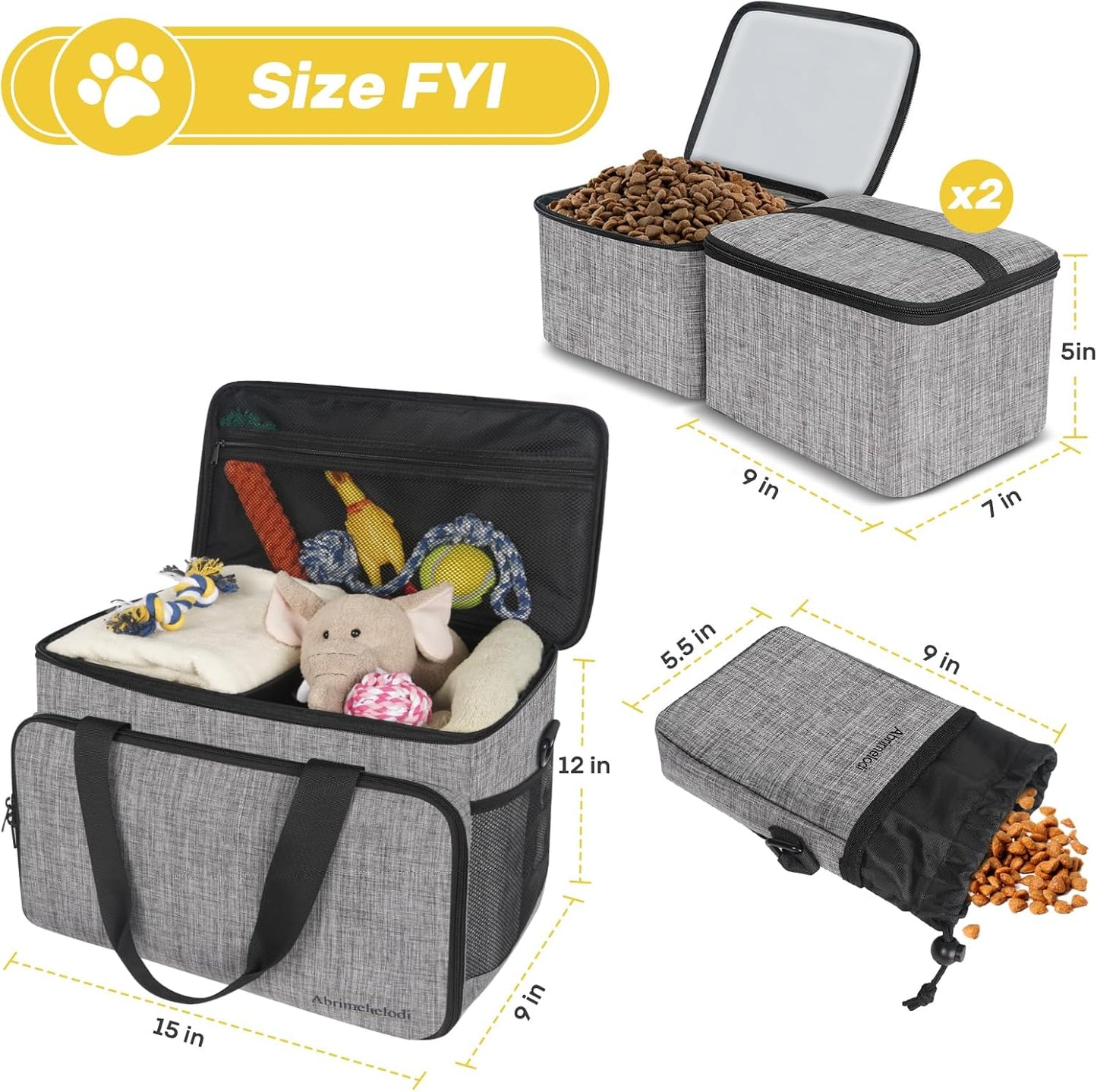 LoyalPup™ Ultimate Dog Travel Bag – All-in-One Food, Treat & Bowl Organizer for Trips & Adventures