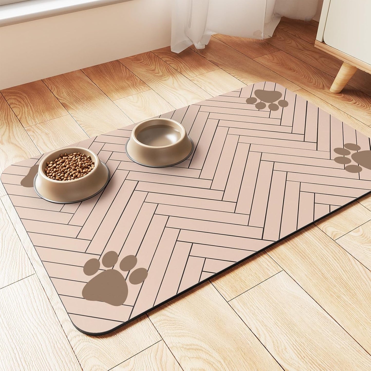LoyalPup™ Absorbent Dog Feeding Mat – Waterproof, Non-Slip Bowl Placemat