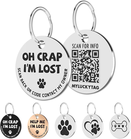 QR Code Pet ID Tag – Smart Stainless Steel Dog & Cat Tag with Instant Lost Pet Alerts | LoyalPup™