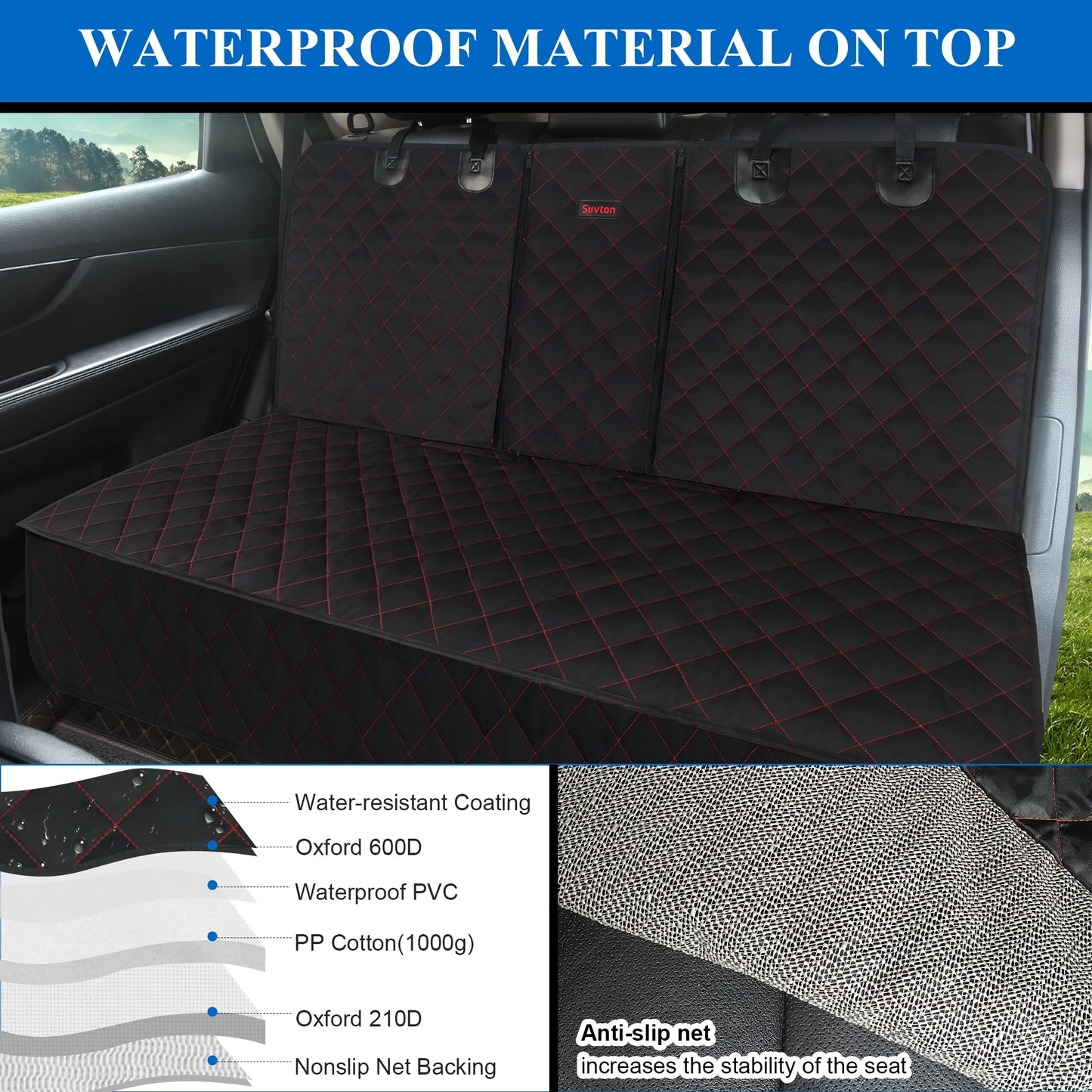 Waterproof Dog Car Seat Cover – Protect Your Back Seat From Mud & Fur